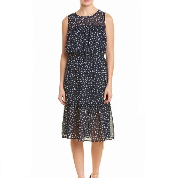 NEW ✨  ABS Collection Blue Floral Midi Dress - Picture 1 of 9